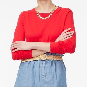 NWOT J.Crew Factory Large Cotton Teddie Sweater | Lightweight Cotton Sweater